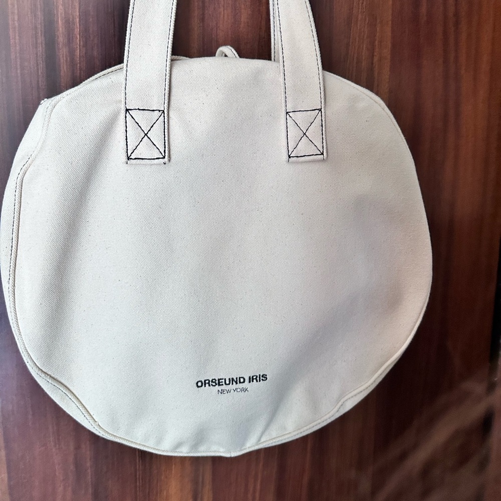 Orseund Iris large canvas circle tote
